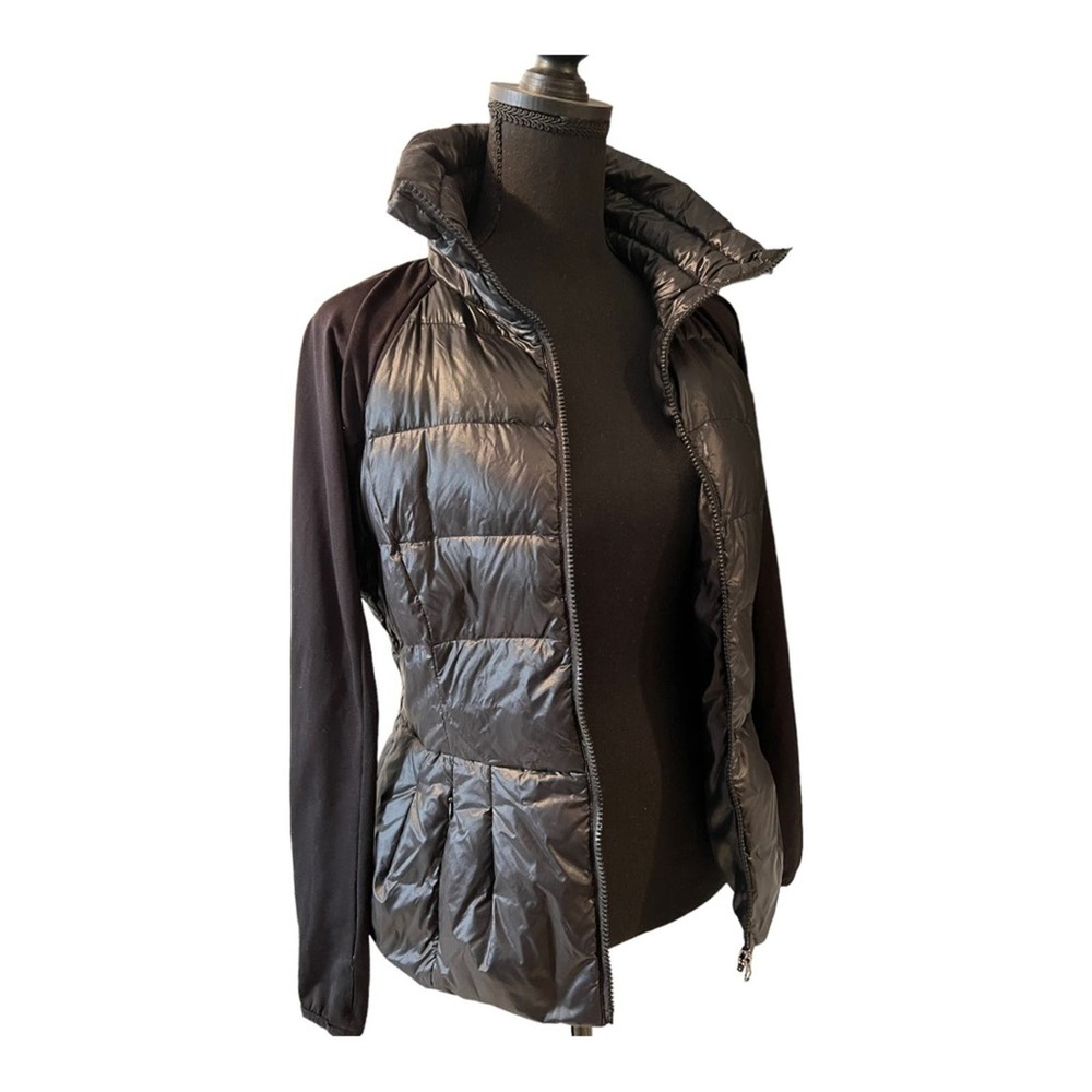 CALVIN KLEIN Performance Running Jacket Black Duck Down Knit Sleeve S